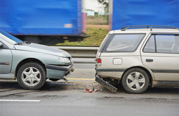 Rear impact collision car accident