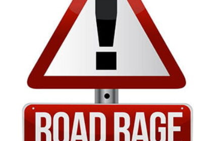 Aggressive driving and road rage sign.