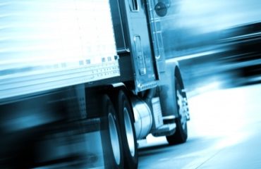 Semi-truck accident on roadway.