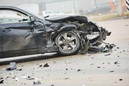 Side Impact type of Car Crash Side Impact type of Car Crash on Topeka, KS roadway.