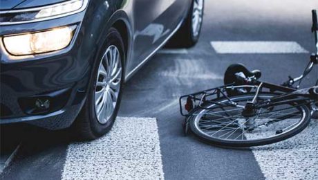 Bicycle and car collision injuries