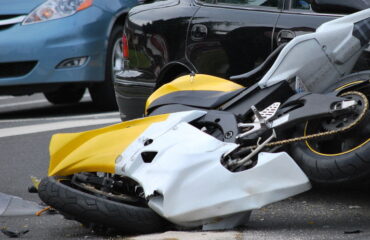 Motorcycle accident with automobile