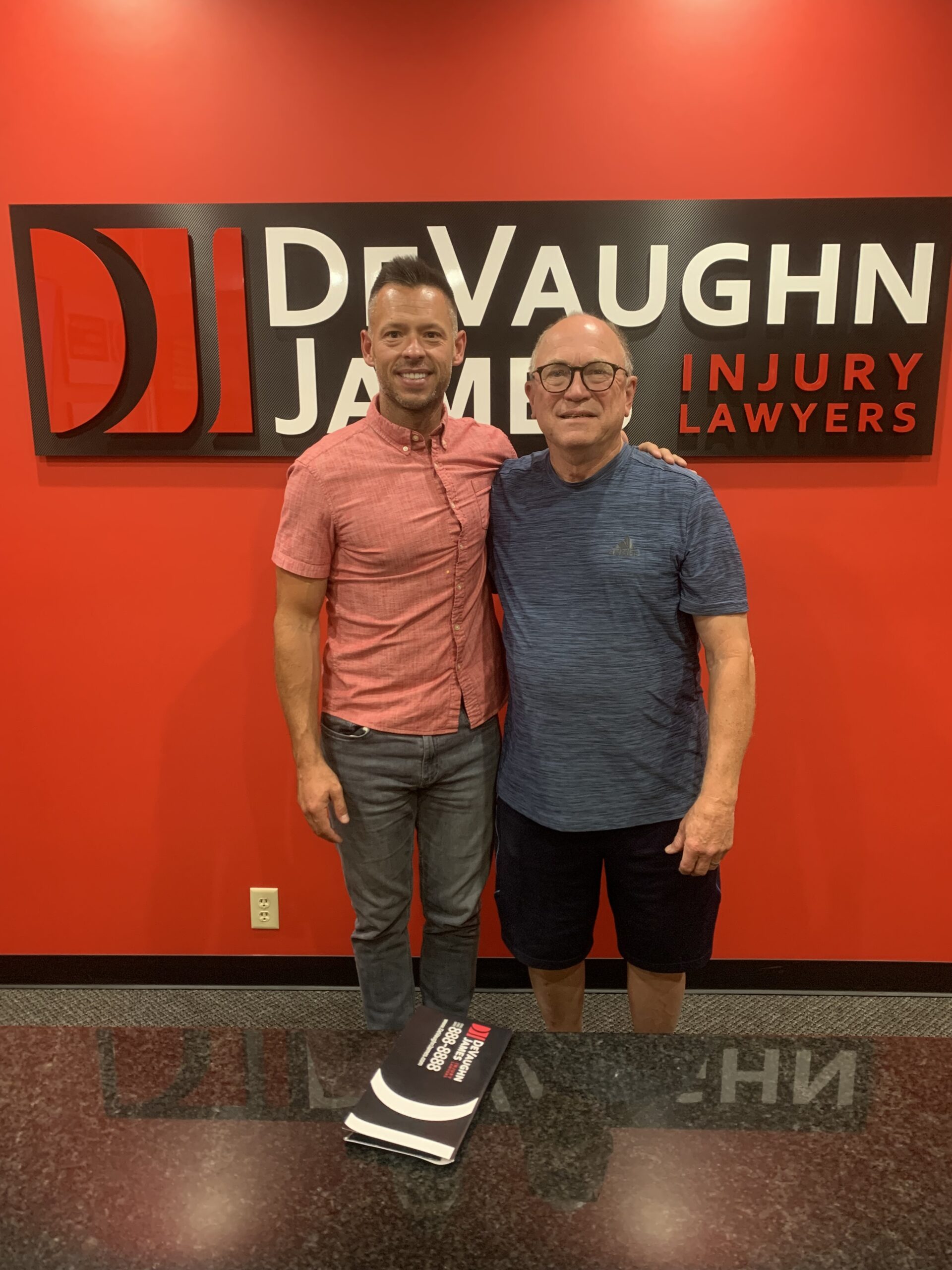 Attorney Cody Claassen with client J.Y.
