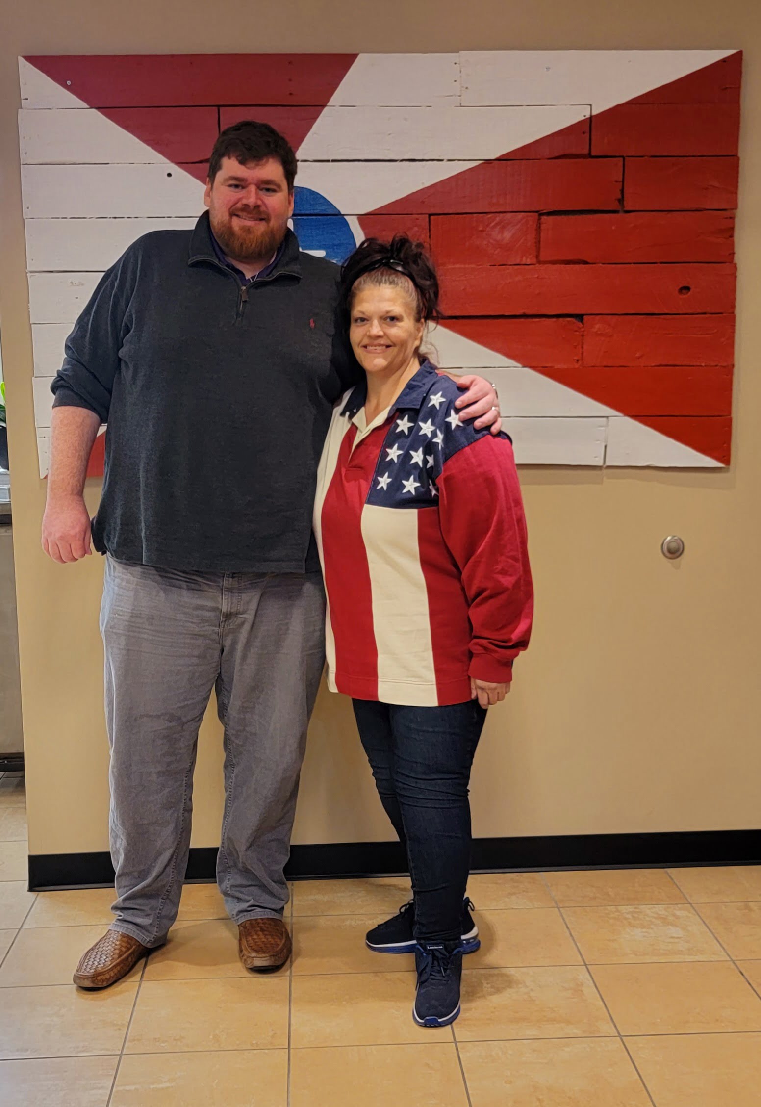Attorney Jeff Wilson with client A.M.