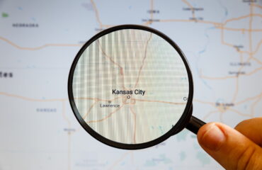 Road map of Kansas City
