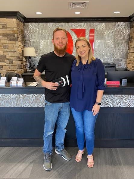 Client B.M. with attorney Jessica Brunken