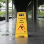 Caution wet floor sign