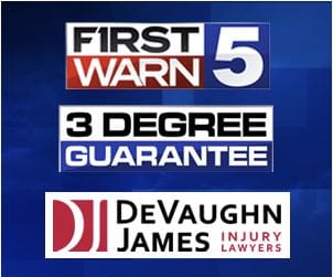DeVaughn James Injury Lawyers and the First Warn 5 Weather Team - 3 Degree Guarantee